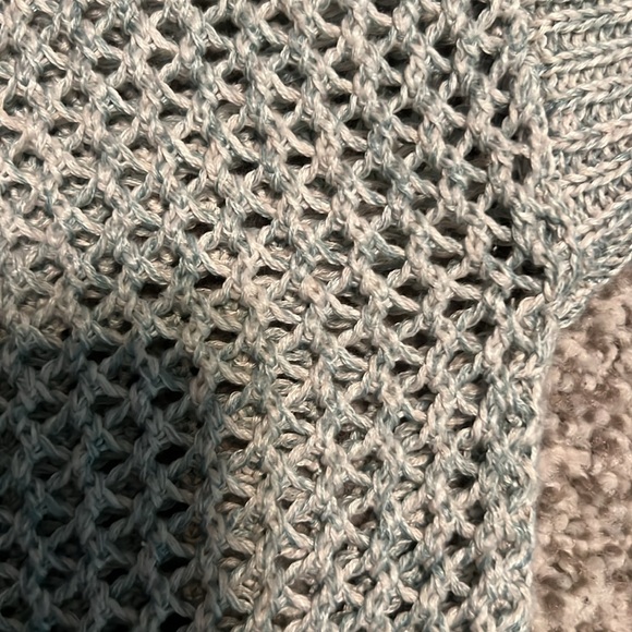 Peruvian cotton pullover sweater sea green size small. - Picture 5 of 5